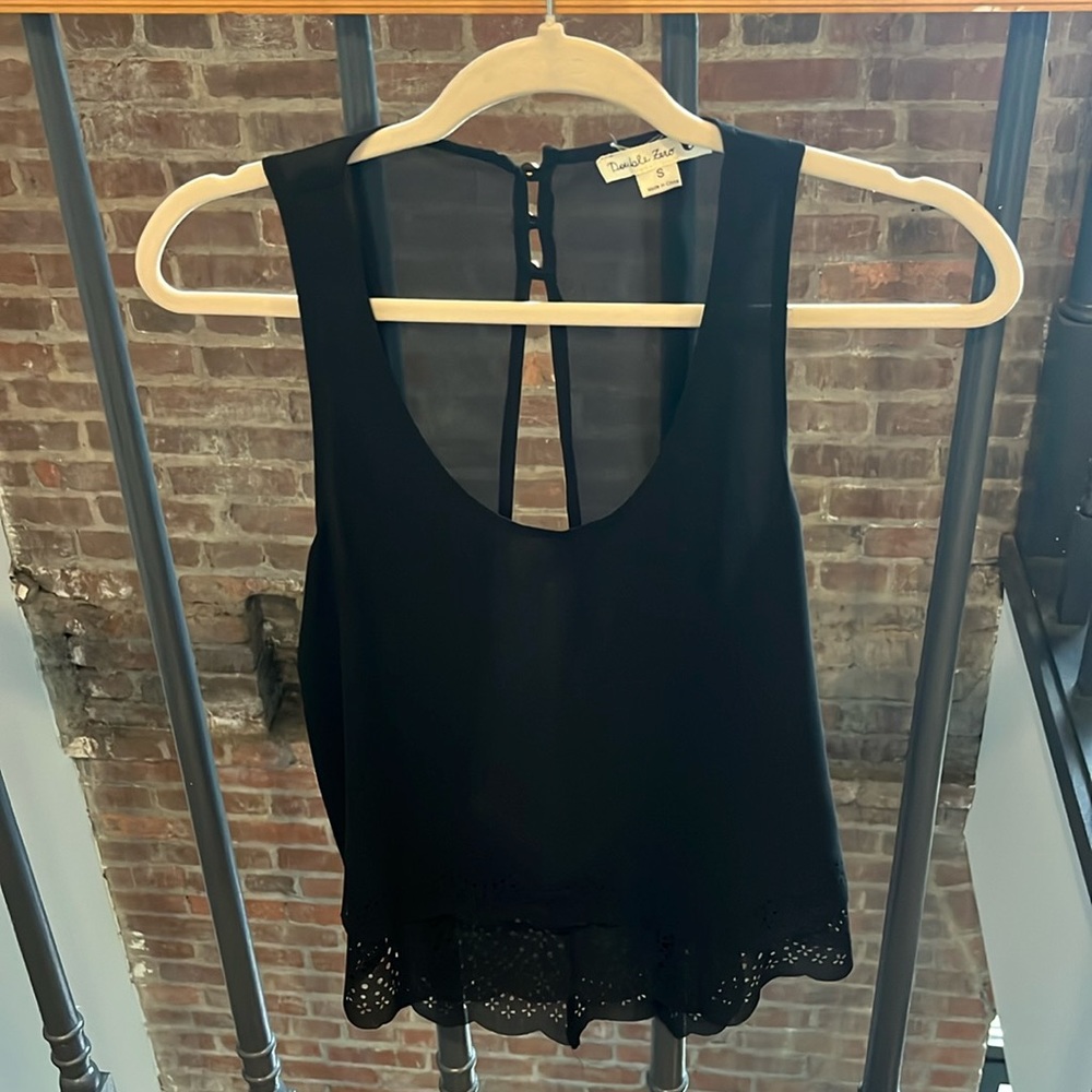 Black Sleeveless Top with Open Back